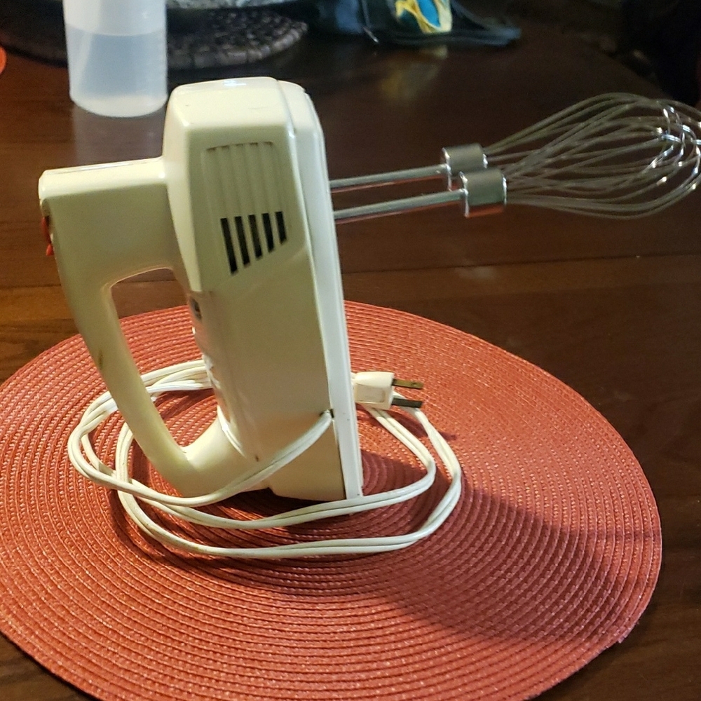Vintage White Hand Mixer